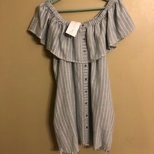 Maggie Paige boutique off shoulder dress